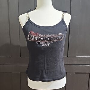 Buffalo Sturgis 2006 Black Rhinestone Tank Top